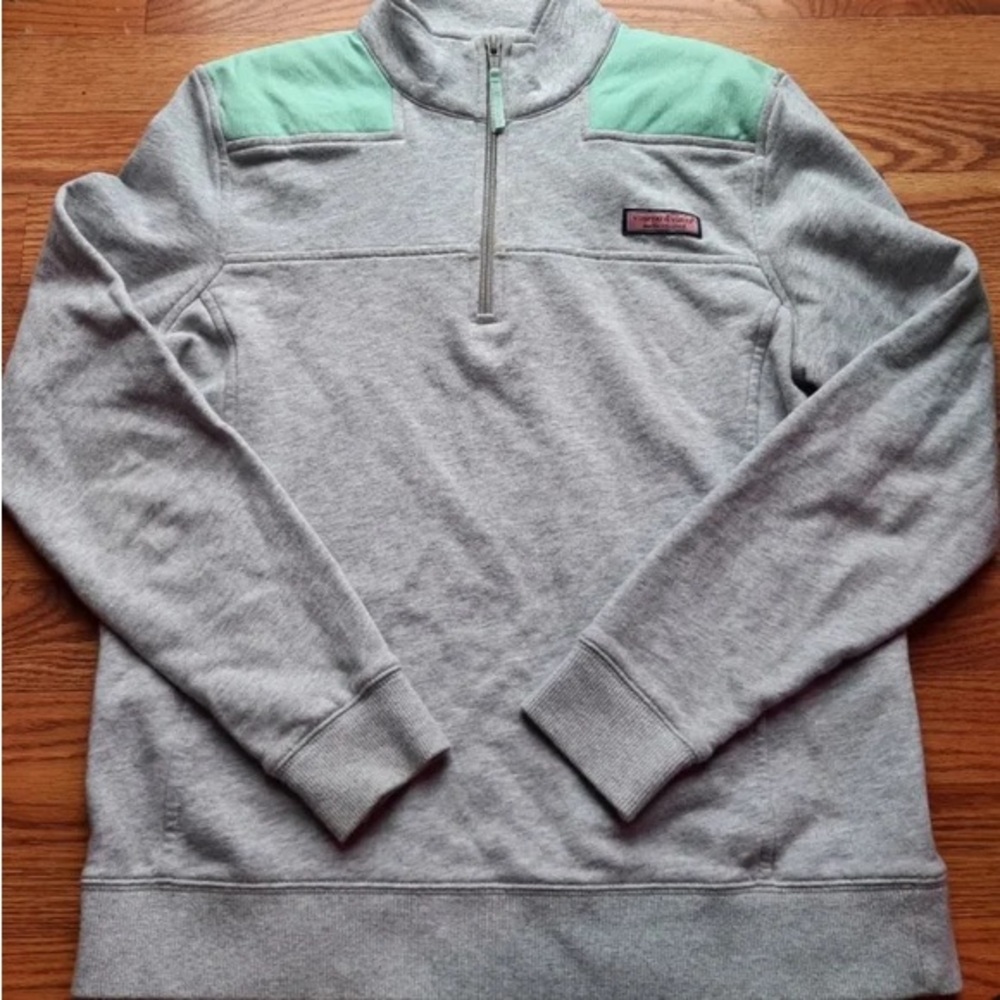 Vineyard vines embroidered shep shirt mint green shoulders